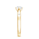 Floral Set Moissanite Solitaire Promise Ring for Her D-VS1 - Rosec Jewels