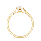 Floral Set Moissanite Solitaire Promise Ring for Her D-VS1 - Rosec Jewels