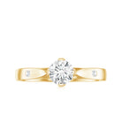 Floral Set Moissanite Solitaire Promise Ring for Her D-VS1 - Rosec Jewels