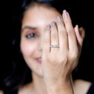 Princess Cut Moissanite Eternity Band Ring in Channel Setting D-VS1 - Rosec Jewels