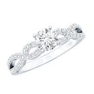 1 CT Round Shape Moissanite Crossover Infinity Ring D-VS1 - Rosec Jewels
