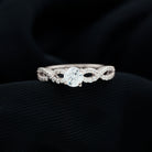 1 CT Round Shape Moissanite Crossover Infinity Ring Moissanite - ( D-VS1 ) - Color and Clarity - Rosec Jewels