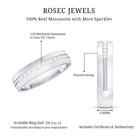 Brilliant Cut Moissanite Wedding Band D-VS1 - Rosec Jewels