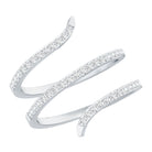 Certified Diamond Spiral Ring For Women Natural - ( HI-SI ) - Rosec Jewels