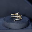 Certified Diamond Spiral Ring For Women Natural - ( HI-SI ) - Rosec Jewels