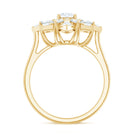Certified Brilliant Cut Moissanite Cocktail Engagement Ring for Women D-VS1 - Rosec Jewels