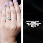 Bezel Set Moissanite Solitaire Engagement Ring D-VS1 - Rosec Jewels