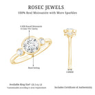 Bezel Set Moissanite Solitaire Engagement Ring D-VS1 - Rosec Jewels