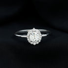 Certified Moissanite Halo Engagement Ring for Women D-VS1 - Rosec Jewels