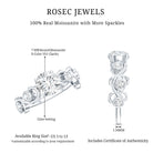 Certified Moissanite Engagement Ring with Ivy Scroll Shank D-VS1 - Rosec Jewels