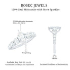 Rosec Jewels-Marquise Cut Moissanite Engagement Ring with Side Stones