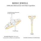 Rosec Jewels-Marquise Cut Moissanite Engagement Ring with Side Stones