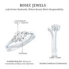 IGI Graded Lab Grown 1 Carat Diamond Engagement Ring with Wedding Band Lab - ( E-VS1 ) - Rosec Jewels