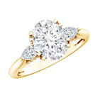 2 Carat Oval Lab Grown Diamond Journey Ring with IGI Certificate Lab - ( E-VS1 ) - Rosec Jewels