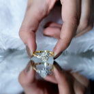 2 Carat Oval Lab Grown Diamond Journey Ring with IGI Certificate Lab - ( E-VS1 ) - Rosec Jewels