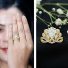 IGI Verified 2 Carat Lab Grown Diamond Cocktail Ring for Women Lab - ( E-VS1 ) - Rosec Jewels