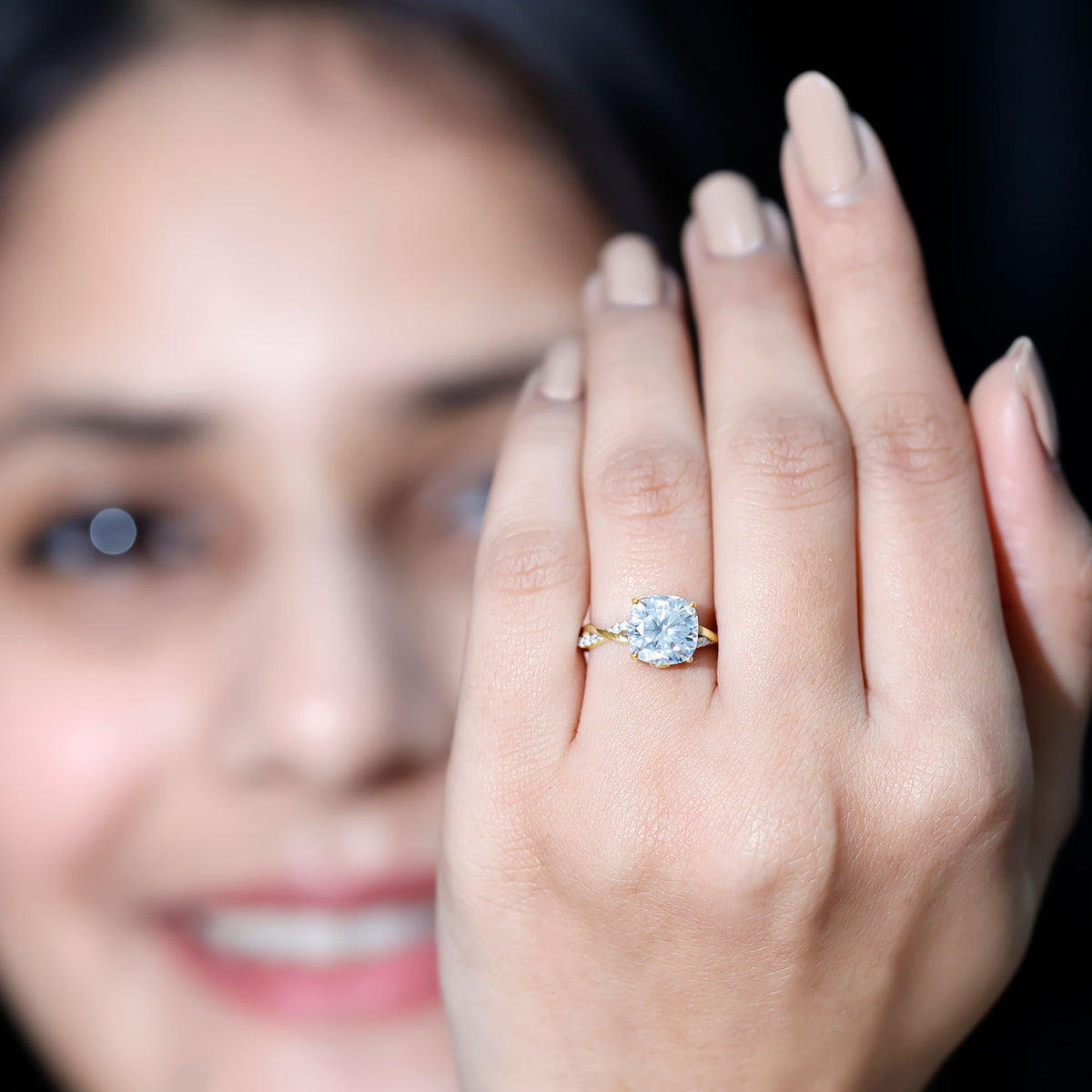 IGI Graded 3 Carat Solitaire Lab Grown Diamond Braided Engagement Ring Lab - ( E-VS1 ) - Rosec Jewels