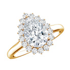 IGI Verified 2 Carat Lab Grown Diamond Pear Halo Engagement Ring Lab - ( E-VS1 ) - Rosec Jewels