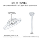 IGI Certified 2 Carat Lab Grown Diamond Round Engagement Ring for Her Lab - ( E-VS1 ) - Rosec Jewels