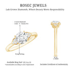IGI Certified 2 Carat Lab Grown Diamond Round Engagement Ring for Her Lab - ( E-VS1 ) - Rosec Jewels