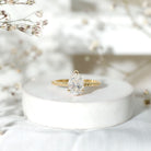 Lab Grown 2 Carat Diamond Teardrop Engagement Ring with IGI Certificate Lab - ( E-VS1 ) - Rosec Jewels