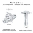IGI Certified 1 Carat Oval Lab Grown Diamond Trio Wedding Ring Set Lab - ( E-VS1 ) - Rosec Jewels