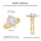 IGI Certified 1 Carat Oval Lab Grown Diamond Trio Wedding Ring Set Lab - ( E-VS1 ) - Rosec Jewels