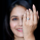 IGI Certified 2 Carat Diamond Pear Shaped Engagement Ring for Women Lab - ( E-VS1 ) - Rosec Jewels