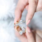 1 Carat Pear Shaped Lab Grown Diamond Bypass Engagement Ring IGI Graded Lab - ( E-VS1 ) - Rosec Jewels