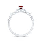 Rosec Jewels-Lab Grown Ruby Designer Promise Ring with Diamond