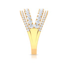 1.5 CT Cubic Zirconia Designer Cocktail Ring in Gold Zircon - ( AAAA ) - Quality - Rosec Jewels
