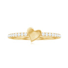 Diamond Heart Shape Promise Ring for Her Natural - ( HI-SI ) - Rosec Jewels