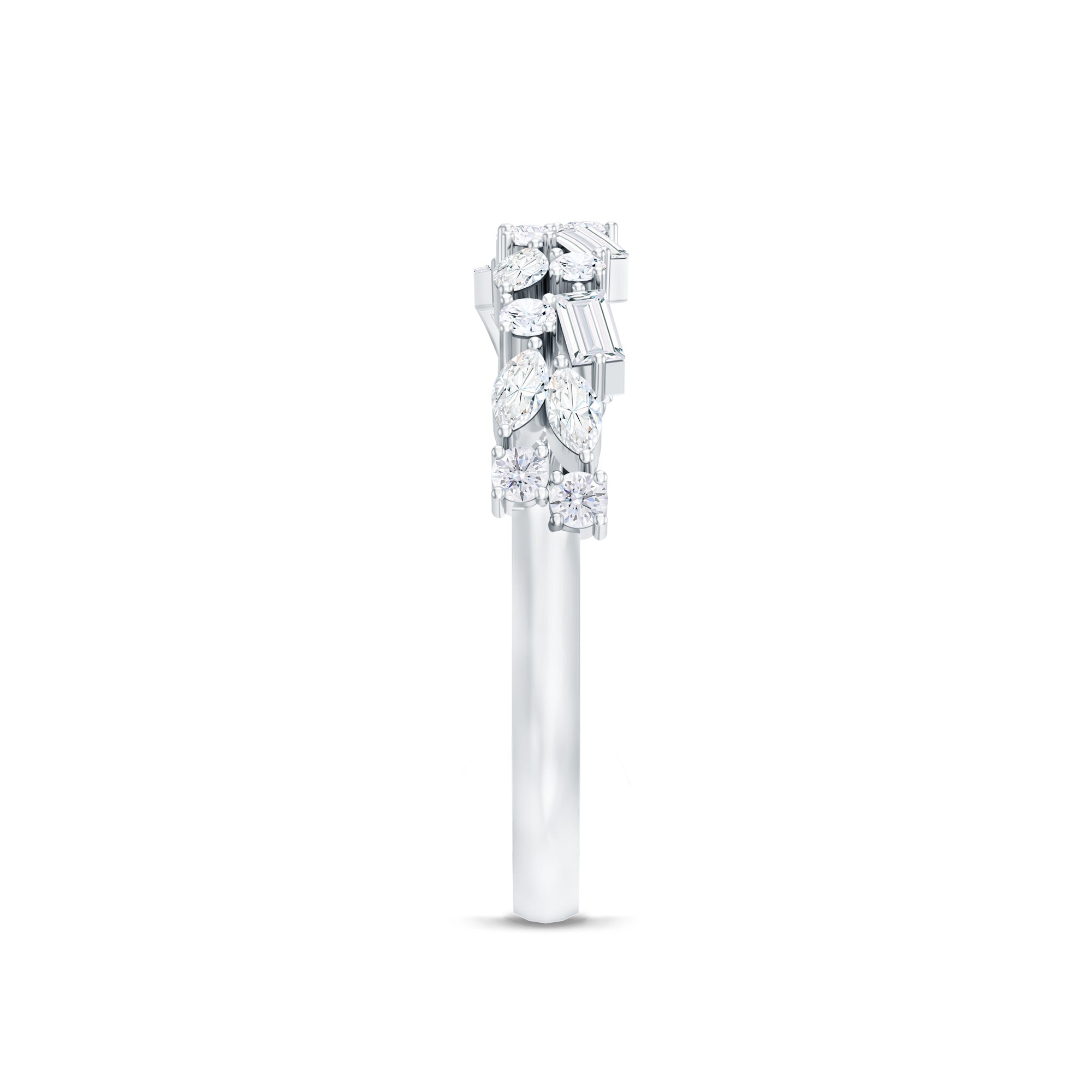 Real Diamond Half Eternity Band Ring Natural - ( HI-SI ) - Rosec Jewels