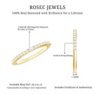 Real Diamond Half Eternity Ring Natural - ( HI-SI ) - Rosec Jewels