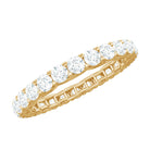 Certified Trellis Set Cubic Zirconia Eternity Wedding Band Ring AAAA - Rosec Jewels