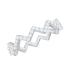 Minimal Diamond Zig Zag Eternity Band Ring Natural - ( HI-SI ) - Rosec Jewels