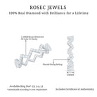 Minimal Diamond Zig Zag Eternity Band Ring Natural - ( HI-SI ) - Rosec Jewels