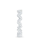 Minimal Diamond Zig Zag Eternity Band Ring Natural - ( HI-SI ) - Rosec Jewels