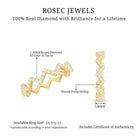 Minimal Diamond Zig Zag Eternity Band Ring Natural - ( HI-SI ) - Rosec Jewels