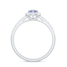 Rosec Jewels-Natural Tanzanite and Diamond Promise Ring for Engagement
