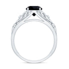 Vintage Inspired Black Onyx Filigree Engagement Ring AAA - Rosec Jewels