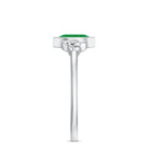 Marquise Cut Natural Emerald Celtic Engagement Ring in Bezel Setting AAA - Rosec Jewels