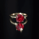 Solitaire Lab Grown 5 Carat Ruby Engagement Ring with Certificate AAAA - Rosec Jewels