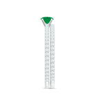 Minimal Emerald Diamond Wedding Engagement Ring Set of 2 AAA - Rosec Jewels