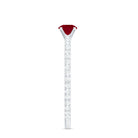 Natural Ruby Promise Ring with Diamond for Women AAA - Rosec Jewels