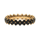 2.75 CT Prong Set Black Spinel Full Eternity Band Ring Black Spinel - ( AAA ) - Quality - Rosec Jewels