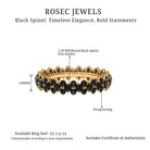 2.75 CT Prong Set Black Spinel Full Eternity Band Ring Black Spinel - ( AAA ) - Quality - Rosec Jewels
