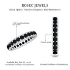 Rosec Jewels-2.75 CT Channel Set Black Spinel Eternity Ring