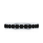 Natural Channel Set Black Spinel Eternity Ring for Anniversary AAA - Rosec Jewels