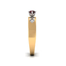 Natural Red Garnet Diamond Band Ring AAA - Rosec Jewels